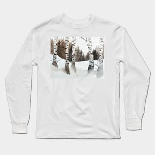 Wintry Birch Long Sleeve T-Shirt